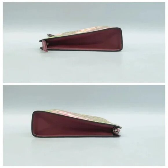 100% Authentic GUCCI Blooms Brown Canvas Clutch Bag 550-091724 - Picture 4 of 12